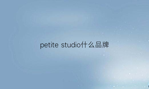 petite studio什么品牌